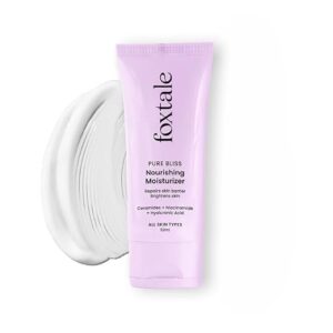 foxtale nourishing ceramide face moisturizer with niacinamide for 100 hr hydration, lightweight & non sticky, for soft & glowing skin, men & women, all skin types, 50 ml